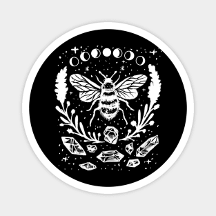 Honey Bee, Crystals, Moon Phases, Gothic Witchy Punk Magnet